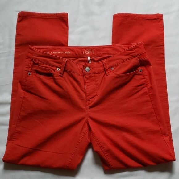 LOFT coral corduroy pants - Picture 2 of 3